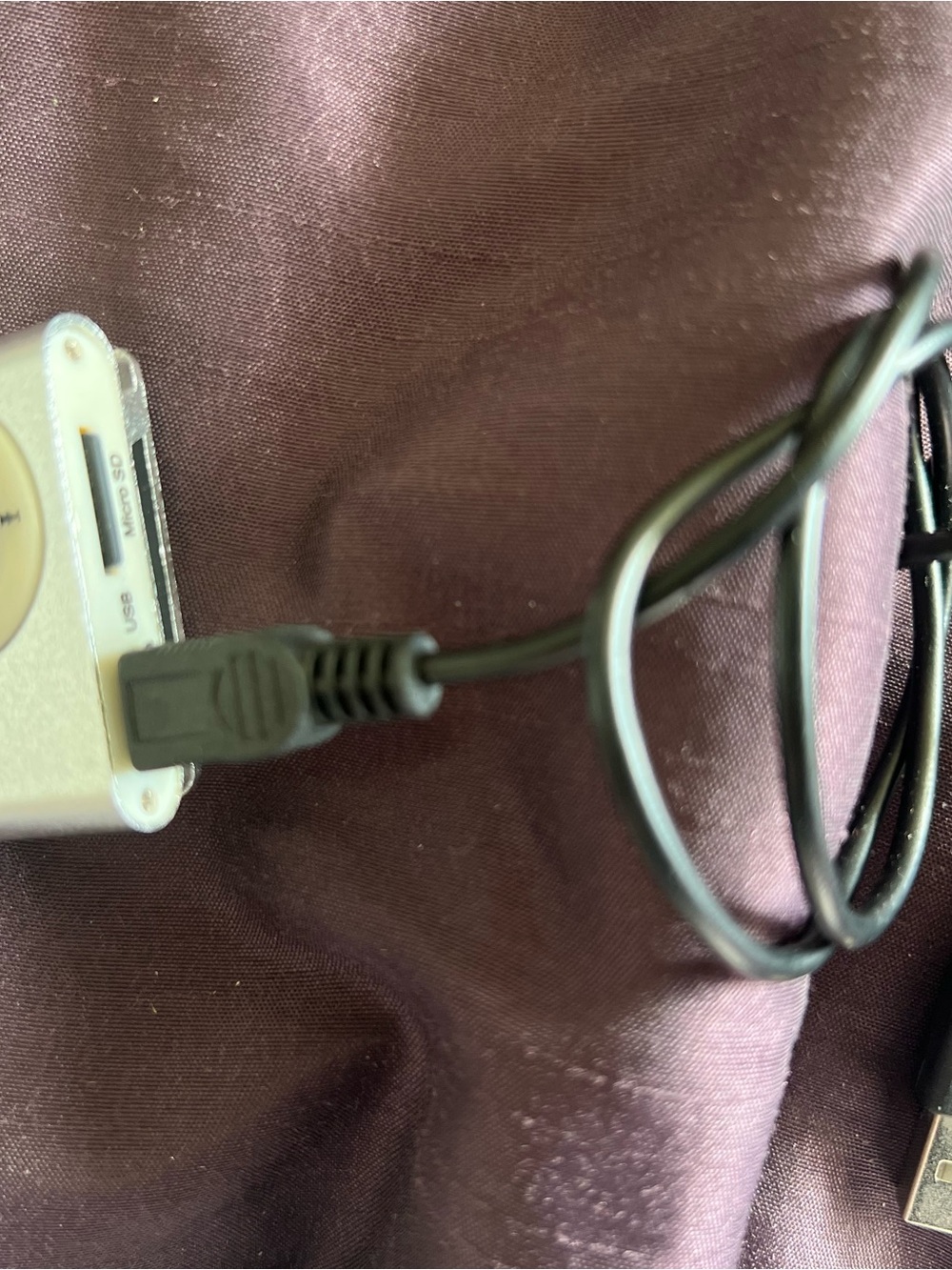 Black USB Charging Cable with Connector for Electronics